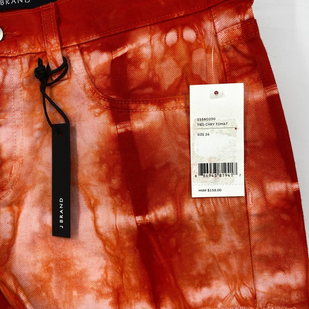 J Brand Cherry Tomato Tie Dye Denim Shorts - Picture 4 of 10